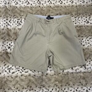 Vintage TOMMY HILFIGER Shorts Men 34 Beige Khaki Chino Casual Outdoor Y2K